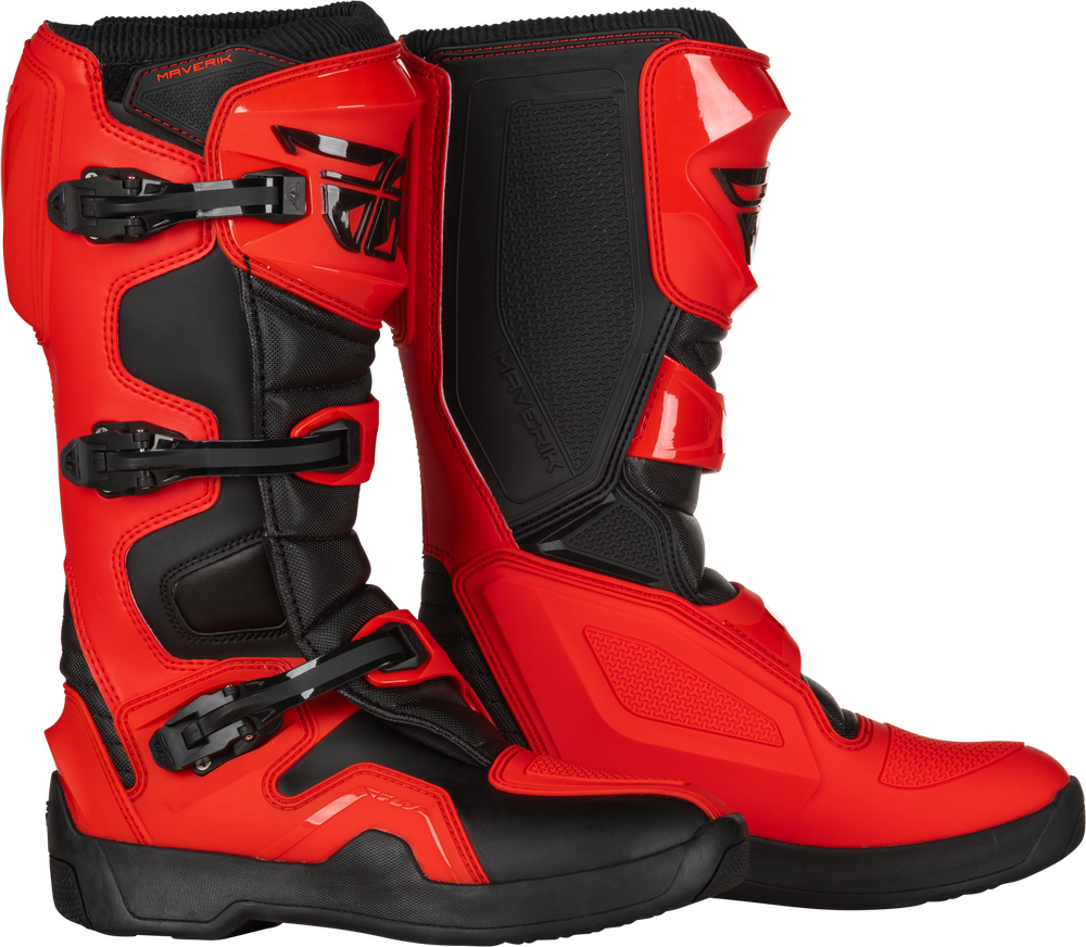 Fly Racing Maverik Boots - Red/Black (Adult)