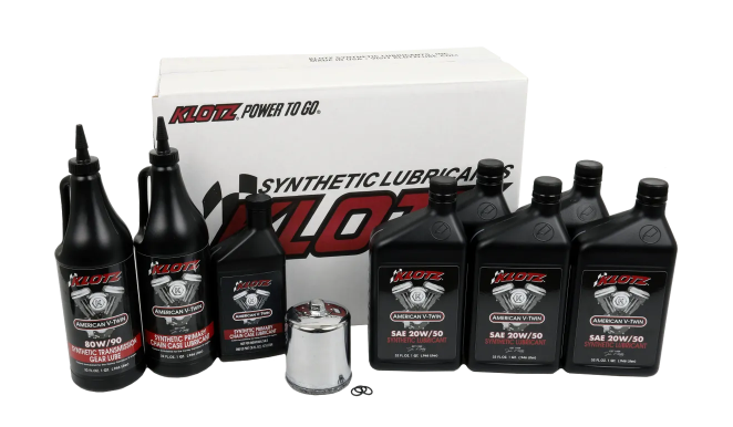 Klotz V-Twin Synthetic Oil Change Kit