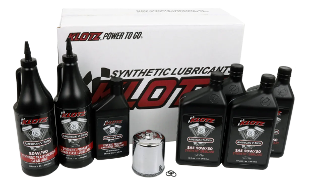 Klotz V-Twin Synthetic Oil Change Kit